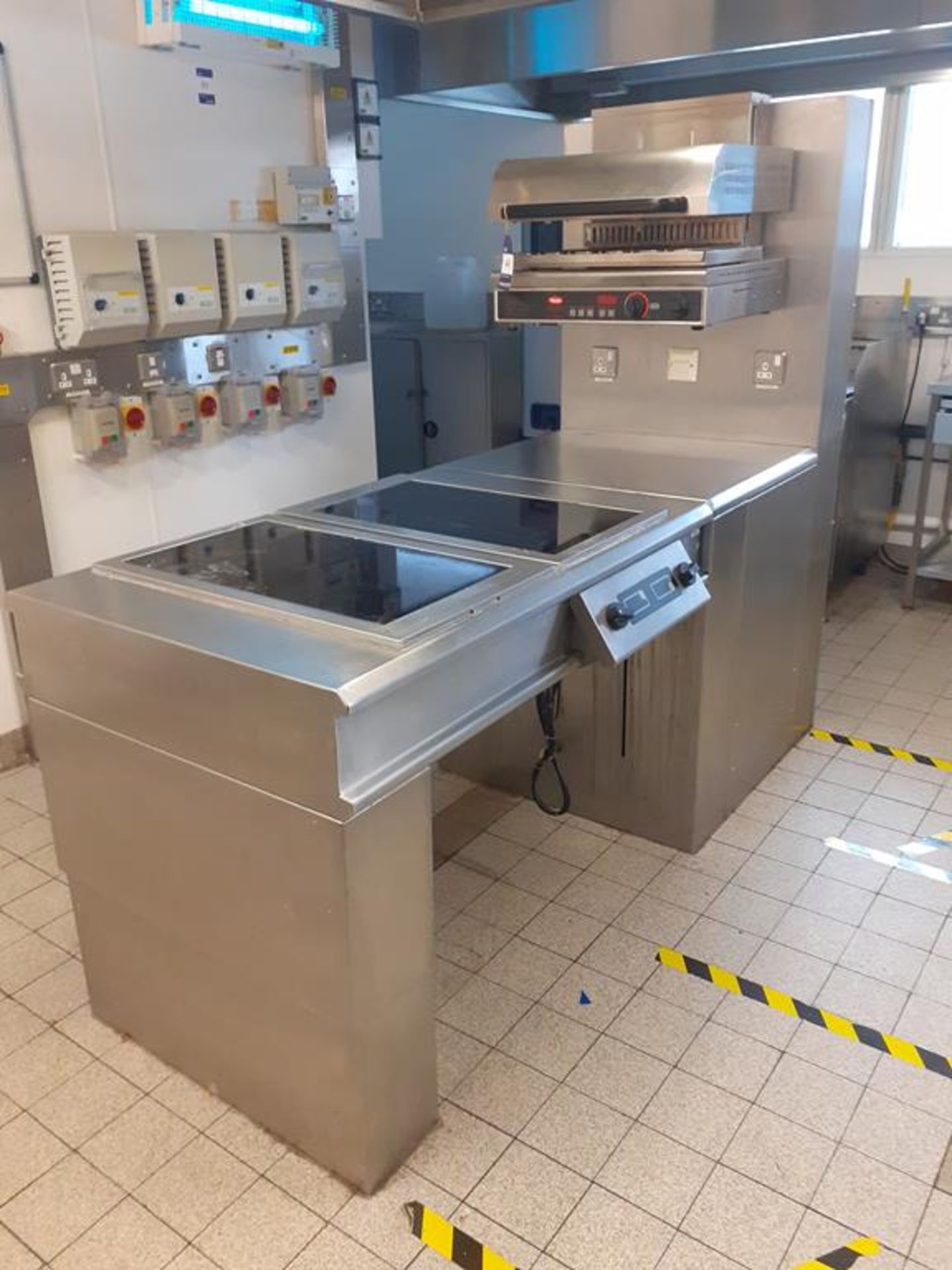 Commercial S/S Cooking Unit to include Hatco Salamander Grill, Williams Undercounter Refrigerator &