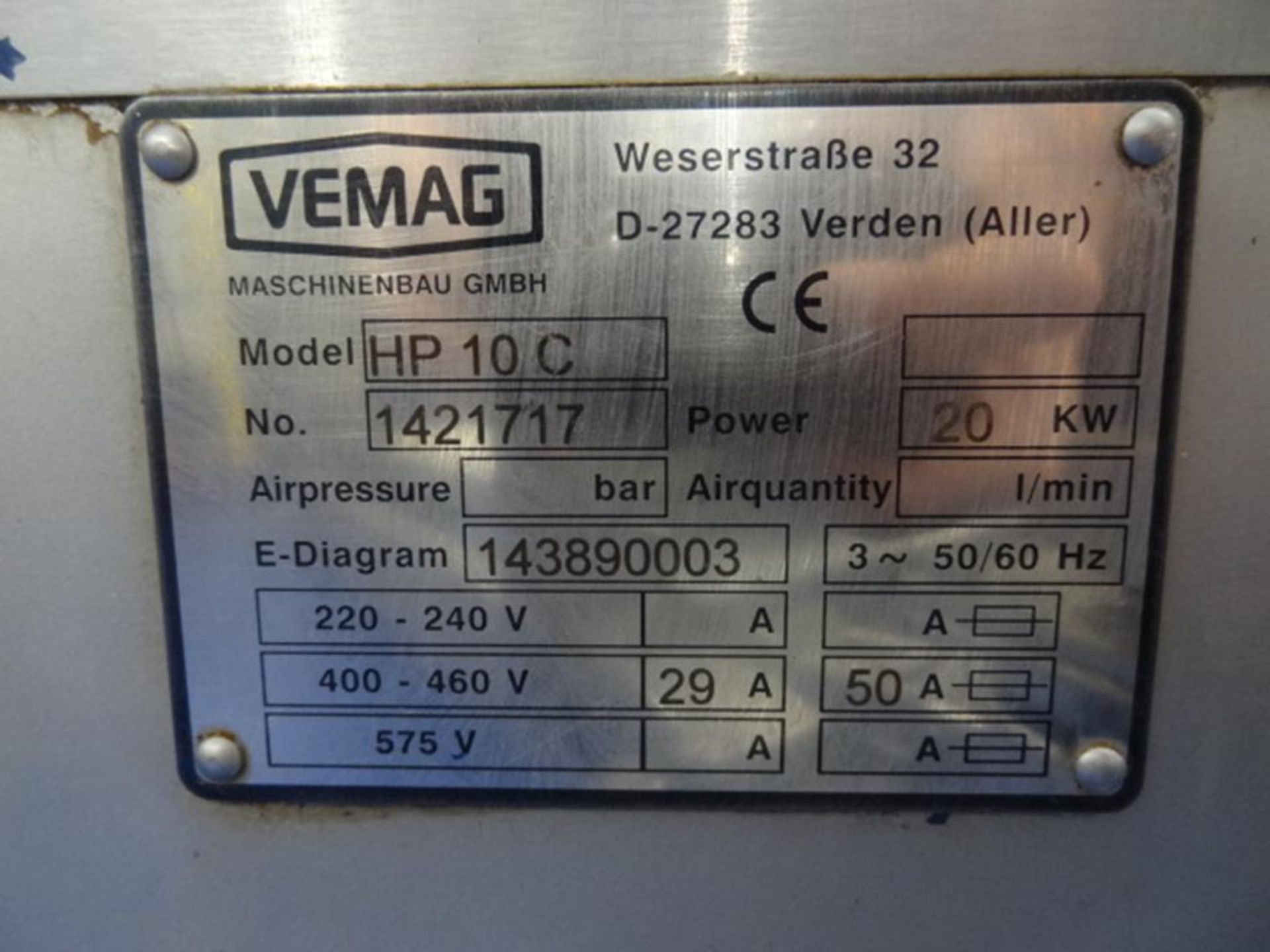 Vemag HP 10 C Extruder - Image 13 of 18