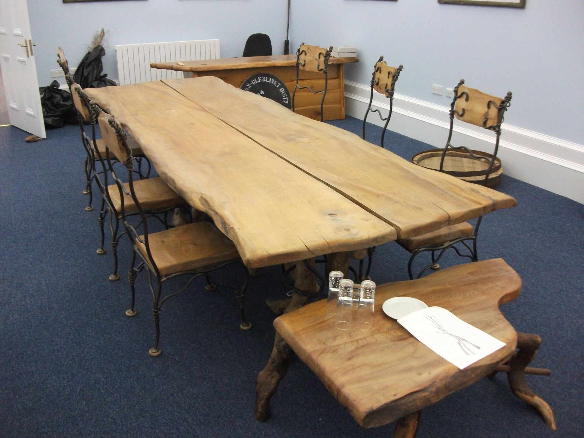 Rustic Furniture including elm board room table de