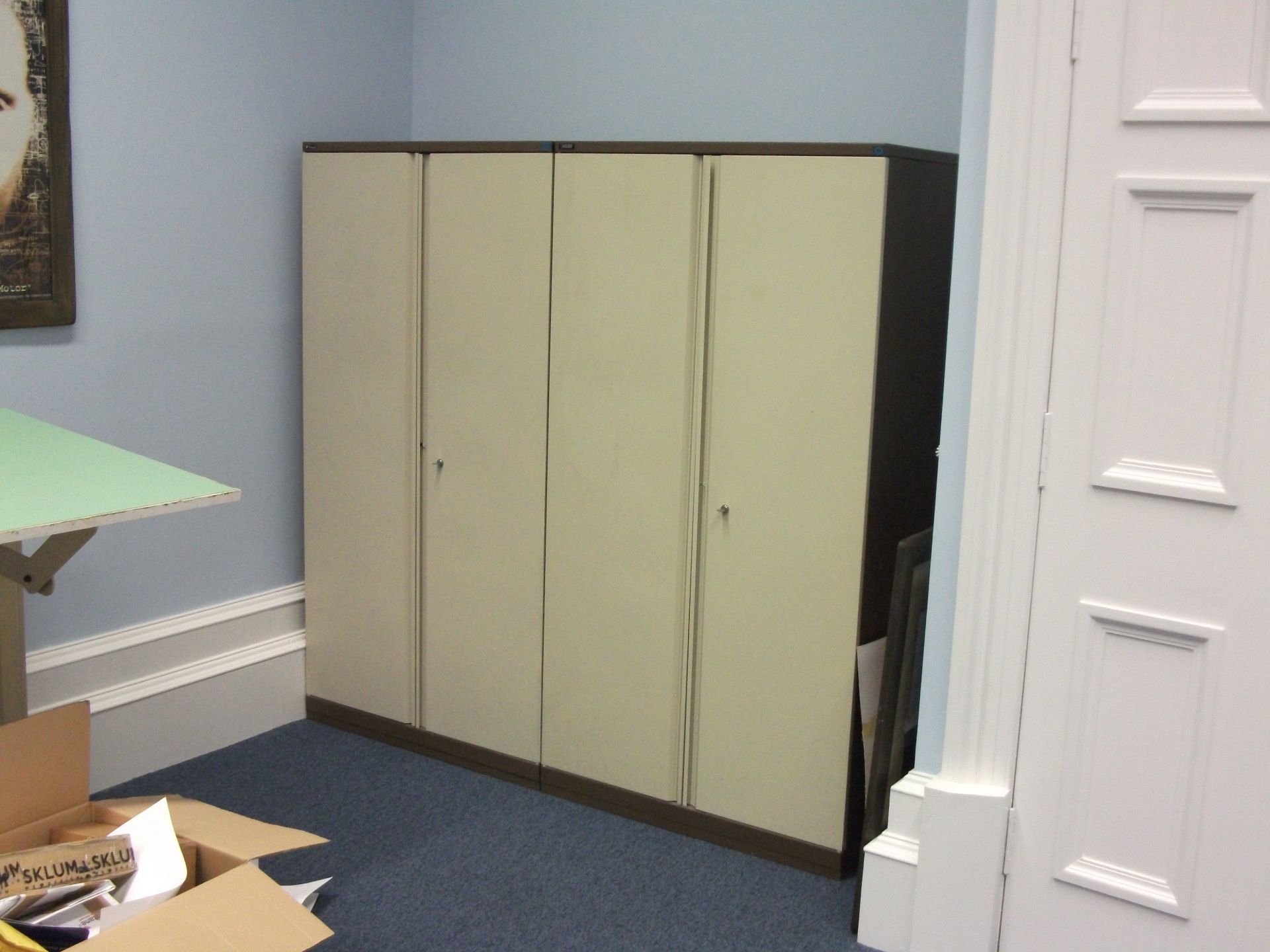 2 Double door steel office cupboards – Located Mou