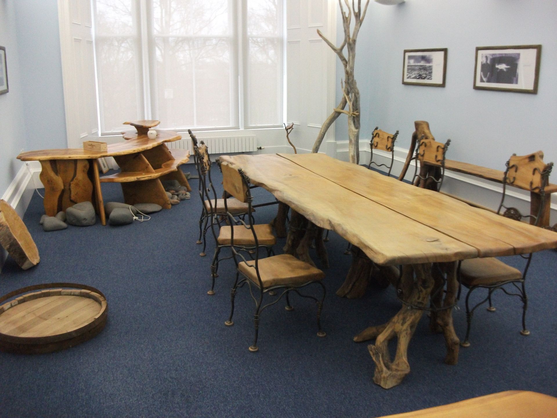 Rustic Furniture including elm board room table de - Image 2 of 9