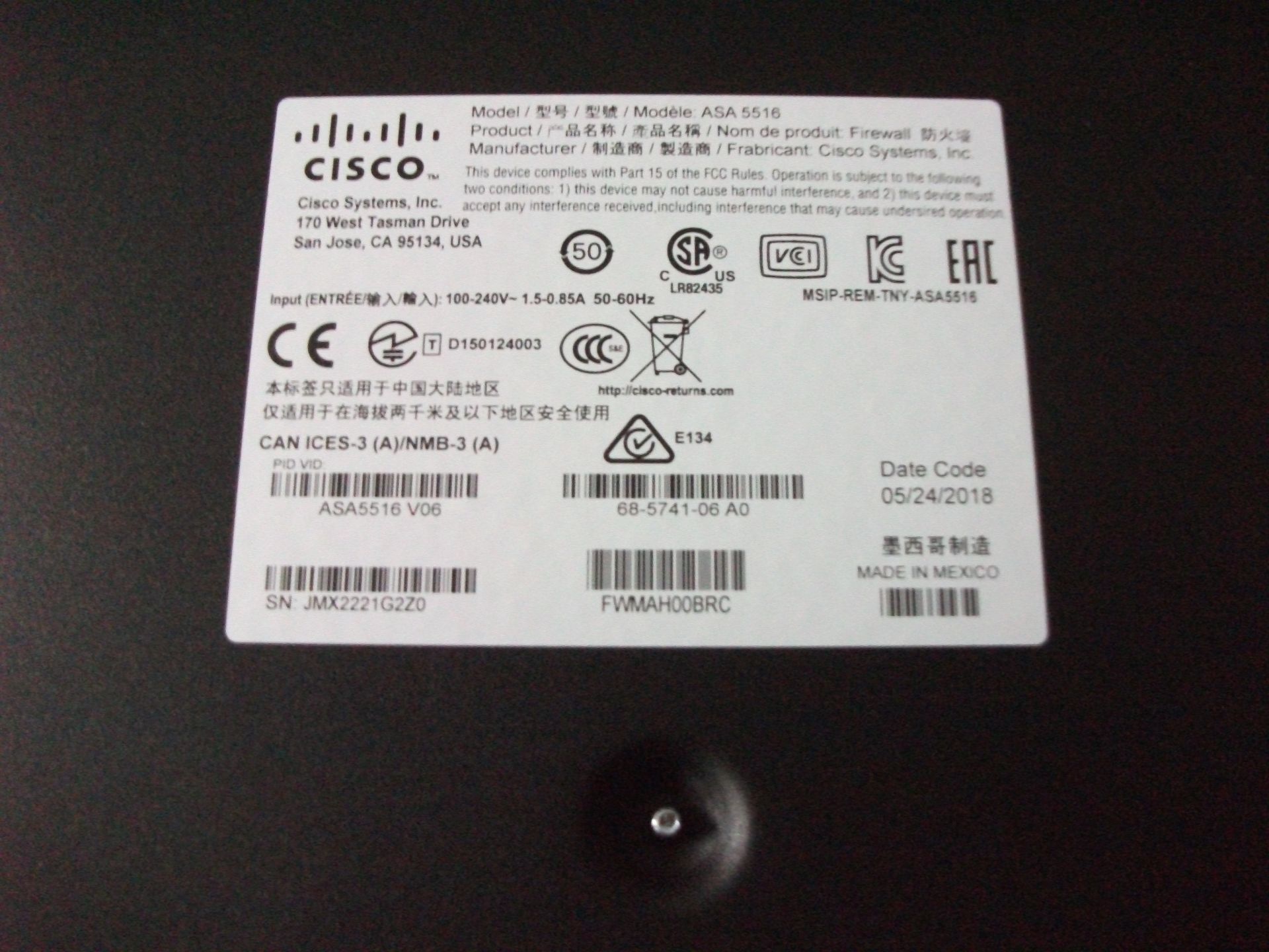 2 CISCO ASA 5516-X Enterprise Firewalls – Located - Image 4 of 6