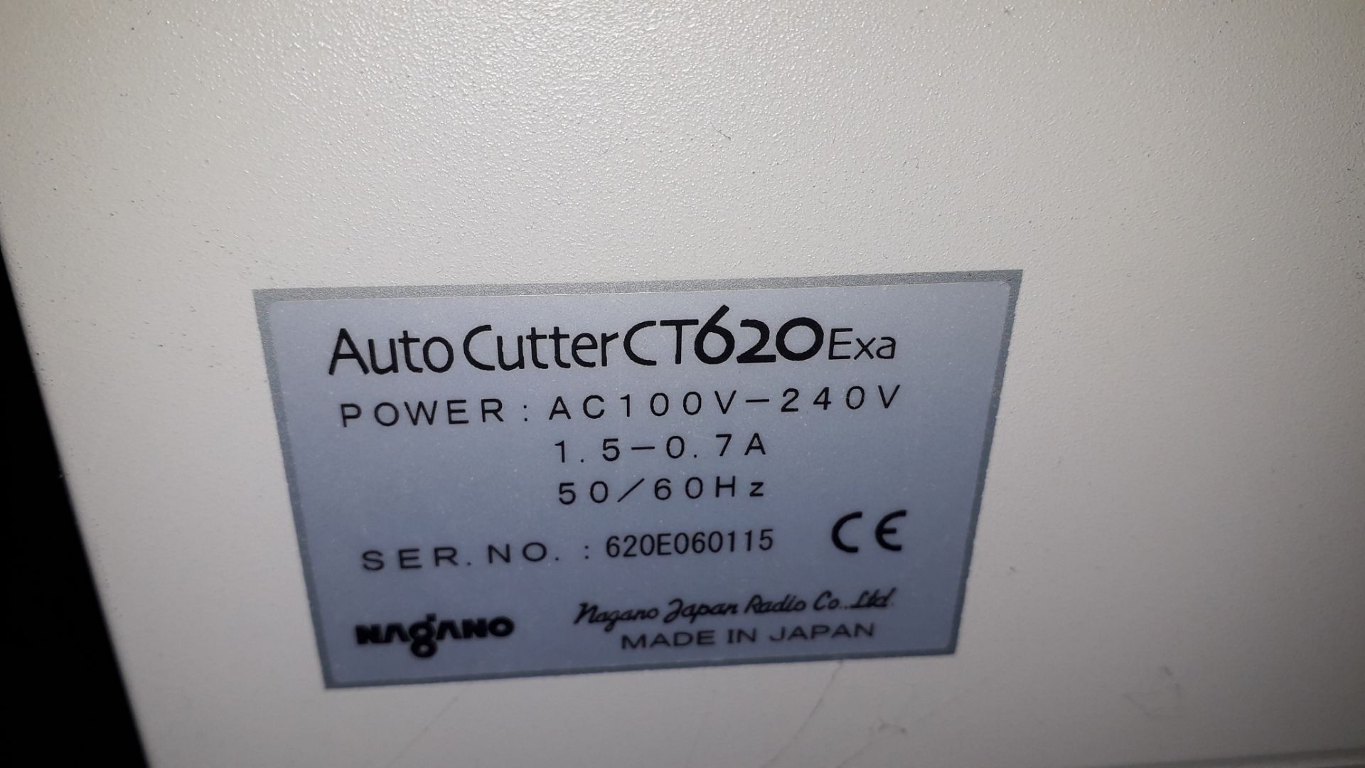 Morgana Card Xtra CT620 EXA Auto Cutter Serial Number 13638 - Image 3 of 3