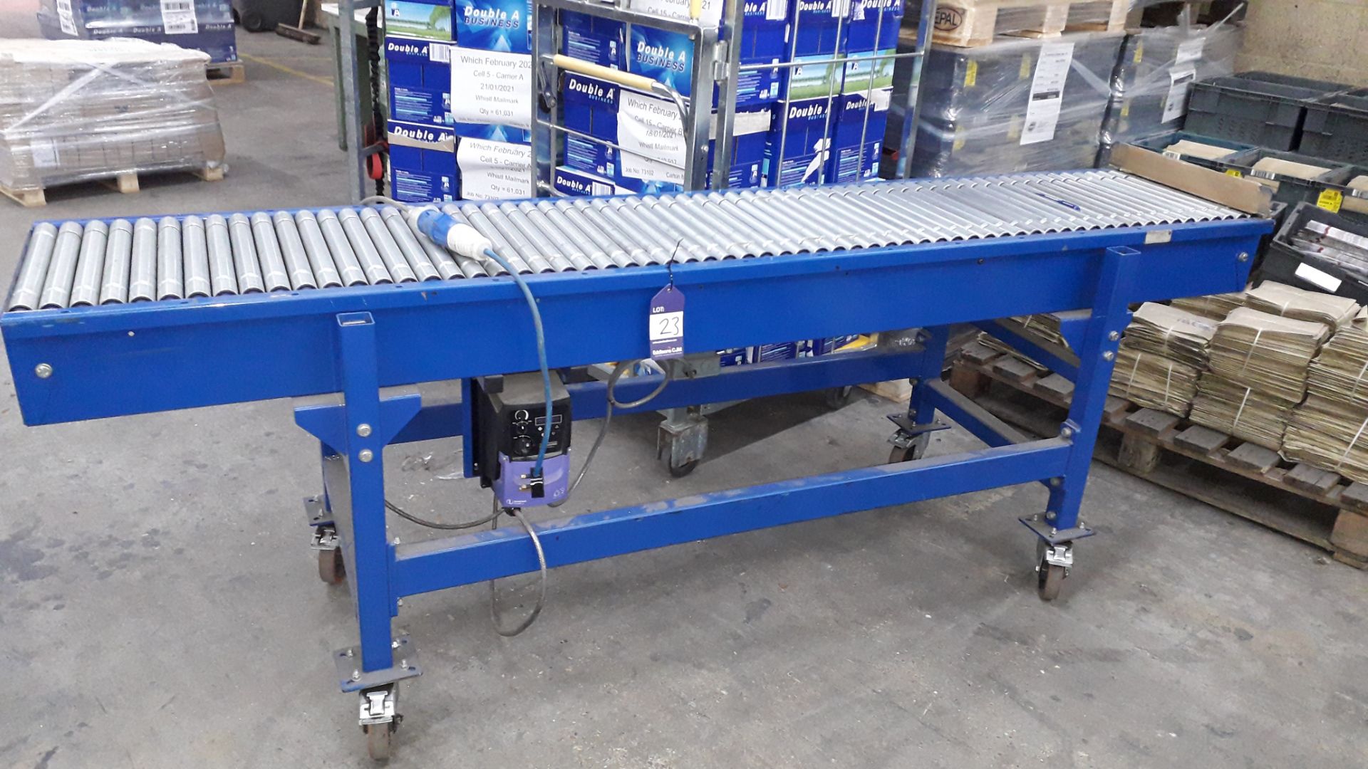 Unbadged Powered Roller Conveyor 2,400 x 400mm