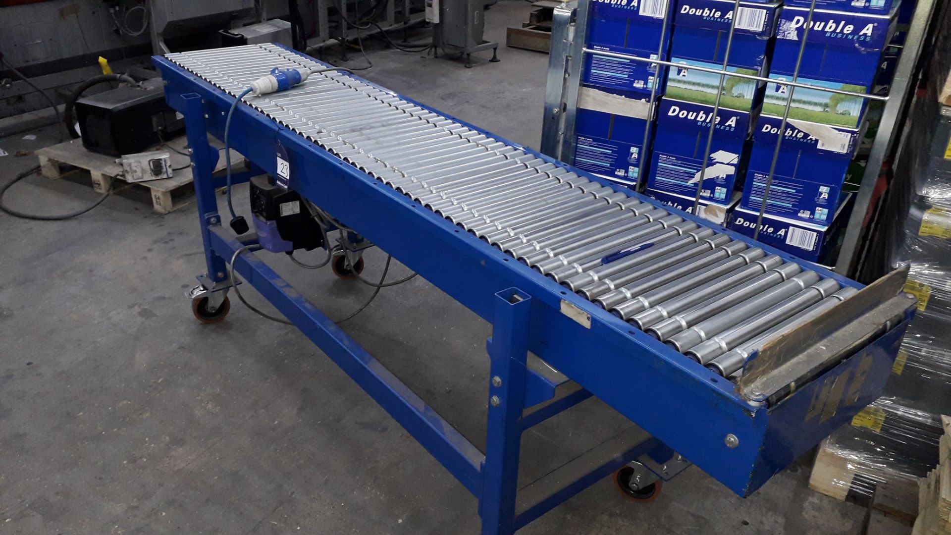 Unbadged Powered Roller Conveyor 2,400 x 400mm - Image 2 of 4