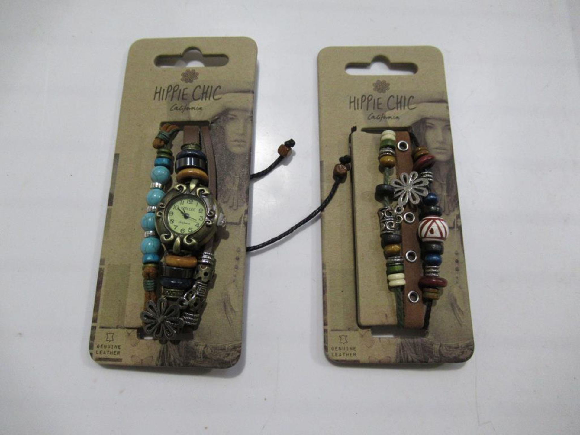 A box of Hippie Chic 'Bazaar' watch and 'Boho' bracelets