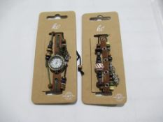 A box of Hippie Chic 'Boho' watches and bracelets- unopened (60 of each) total approx. £660