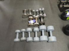 Various Plastic and Chrome Small Dumbbells
