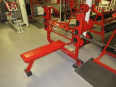 A Panatta Sport Fantastic Non Adjustable Weight Training Bench complete with Olympic Bar