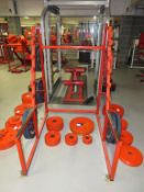 A Fabricated Plates/Bars Rack complete with Casall Plate Weights