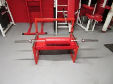 An Unbranded Olympic Bar Exercise Bench