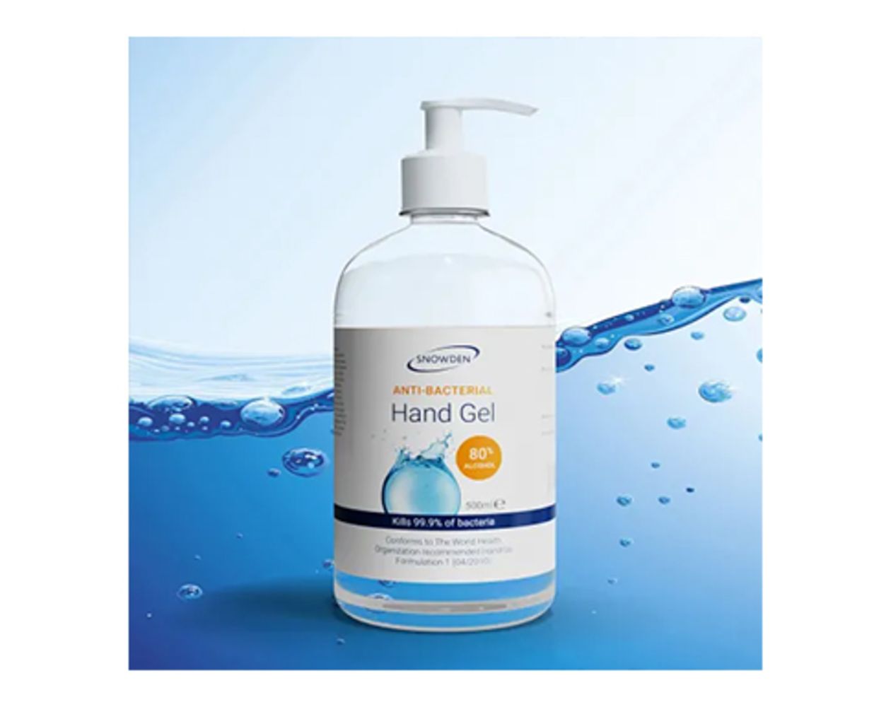 Snowden Hand Gel Sanitiser in 50ml, 300ml & 500ml in both pump & flip tops