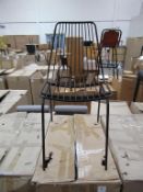 x6 Wire Chairs Black