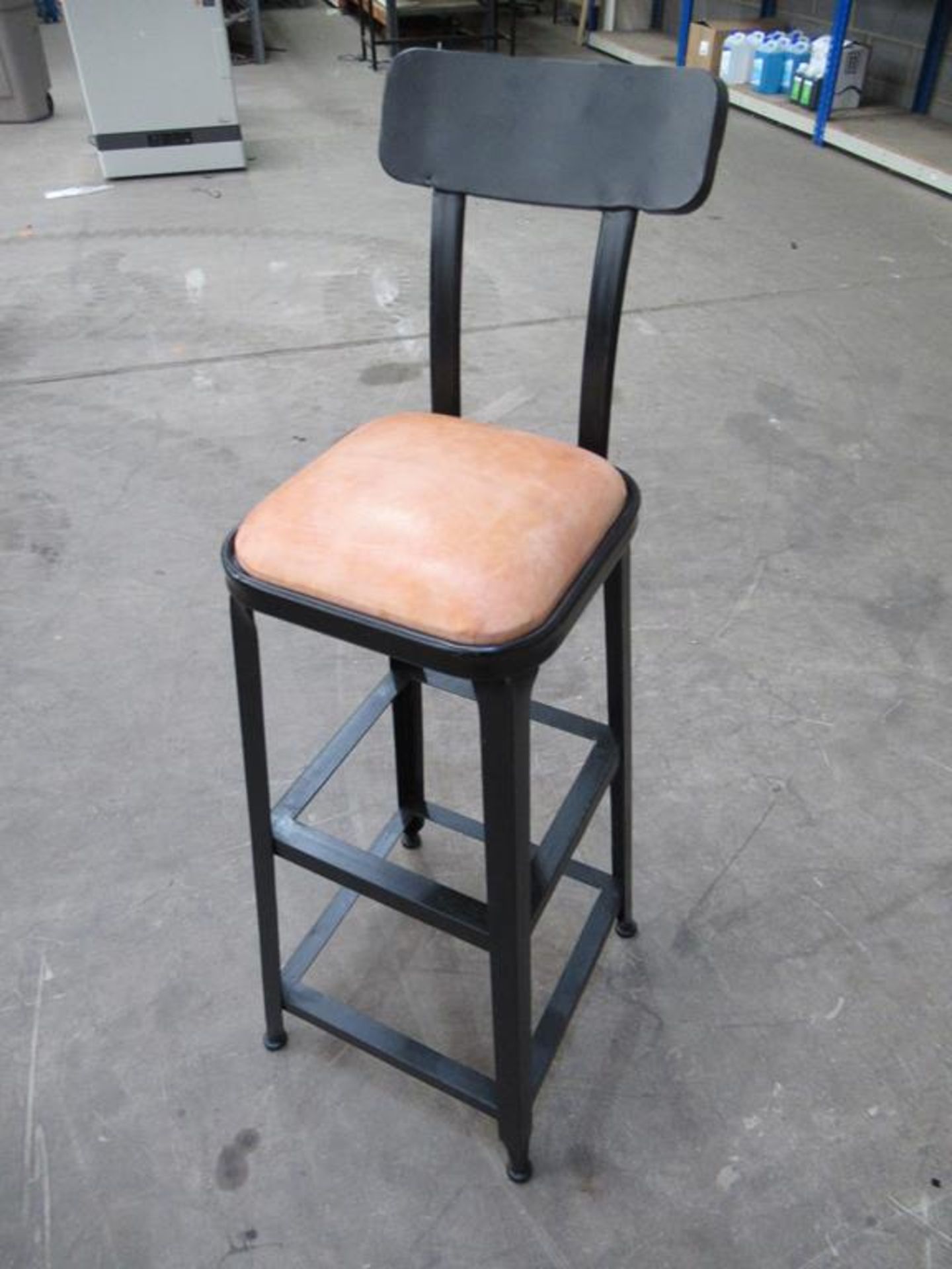 2x Industrial UPH High Stools with Back