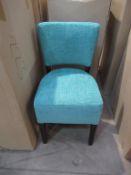 3x Memphis Dining Chairs (Enigma Turquoise)