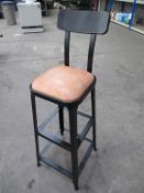 4x Industrial UPH High Stools with Back