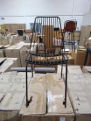 x6 Wire Chairs Black