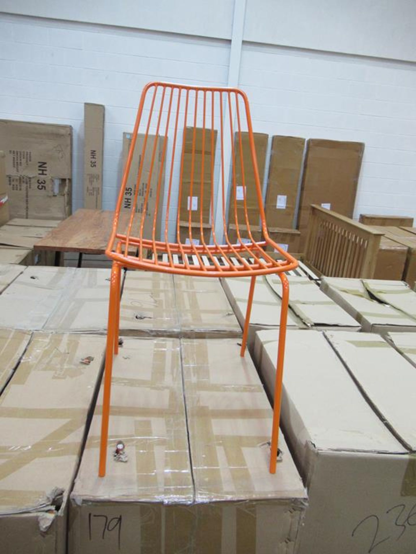 x4 Wire Chairs Orange