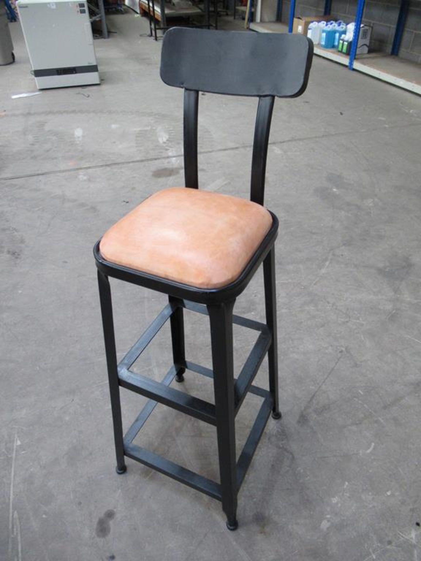 2x Industrial UPH High Stools with Back