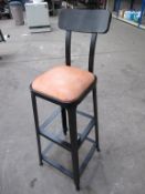 4x Industrial UPH High Stools with Back