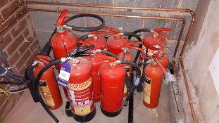 12 x Various fire extinguishers