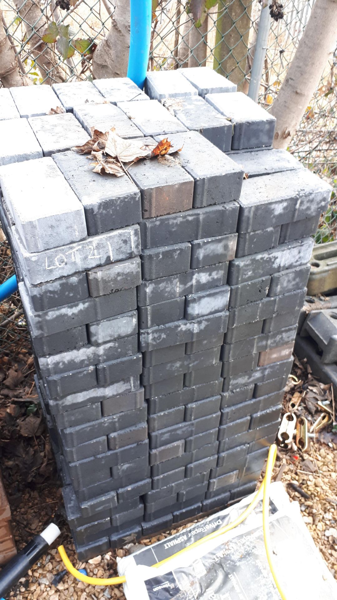 Circa 250 x Black block paving bricks