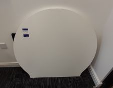 Contemporary white laminate circular Table Extension