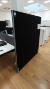 2 floor-standing upholstered Office Screens 1800 x 1600