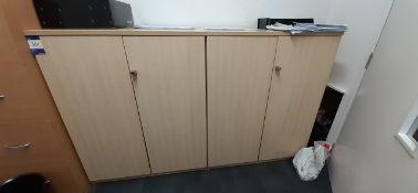 2 light oak effect 2-door Office Cabinets 1200 x 9