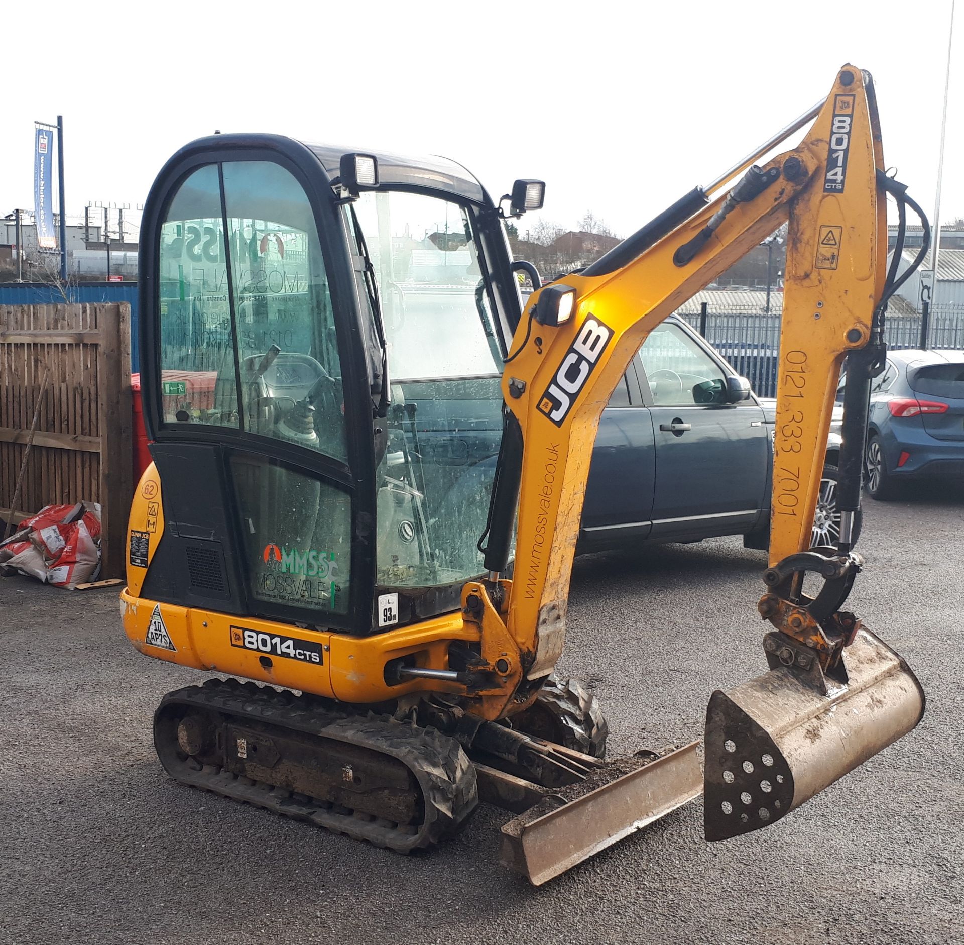 JCB 8014 Cab Mini Excavator, with mechanical quick hitch & ditch buckets, Year 2017, Hours 1,050. - Image 5 of 14