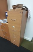 Beech effect 4-drawer Filing Cabinet