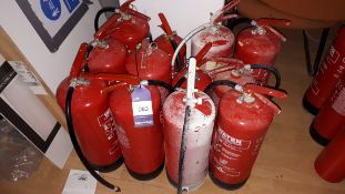 12 x Various fire extinguishers