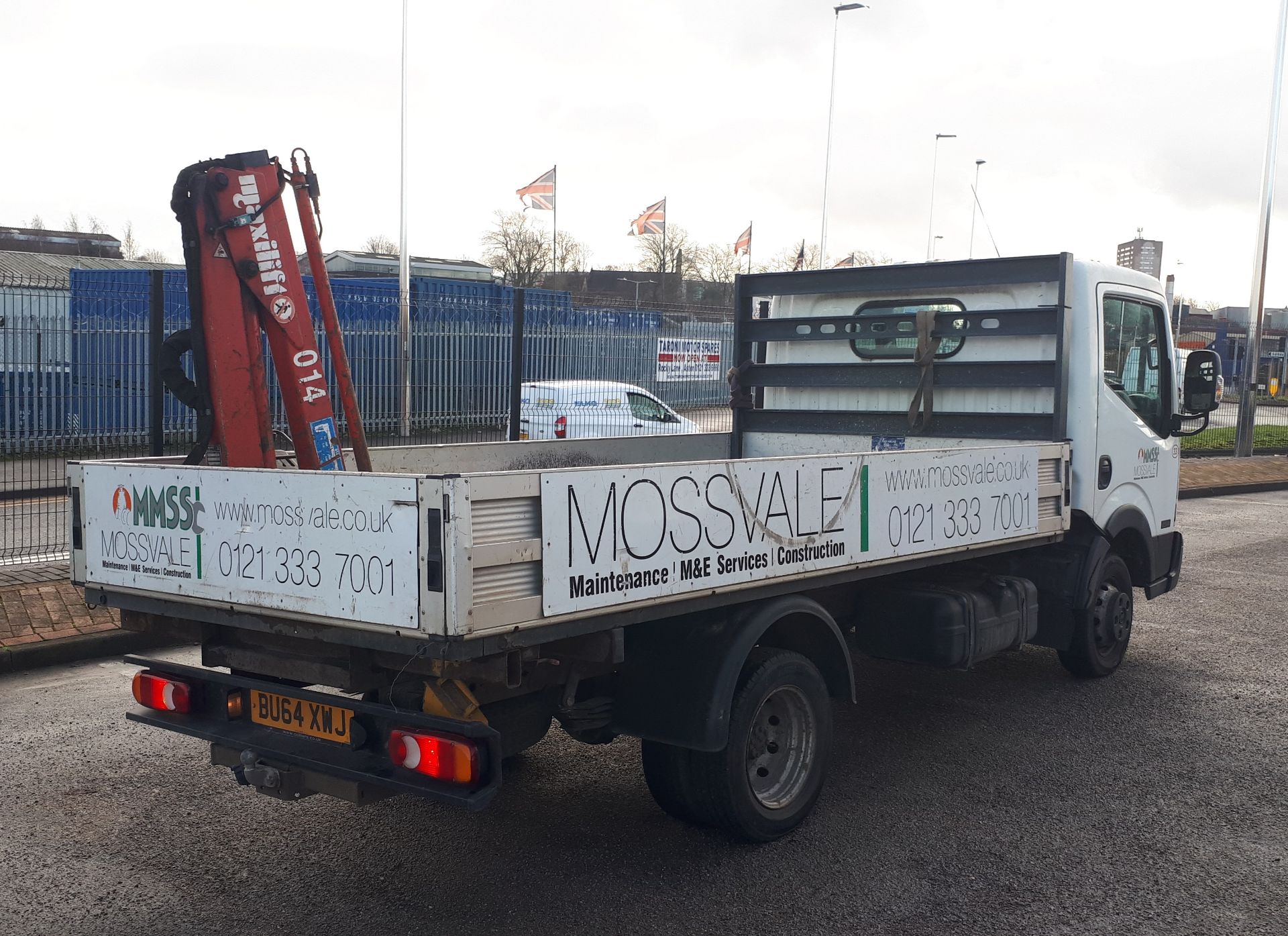 Nissan Cabstar NT400 35.14 flatbed, with Maxilift H2B3 crane, Registration BU64 XWJ, Mileage 82,645, - Image 7 of 16