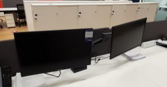 2 View Sonic Monitors with extension arms