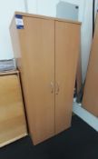 Beech effect 2-door Office Cabinet 1800 x 800 x 600