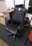 Leather effect Mobile Office Armchair