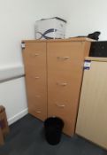 2 beech effect 4-draw Filing Cabinets