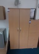 Beech effect 2-door Office Cabinet 1800 x 800 x 600