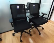 2 upholstered Mobile Office Chairs