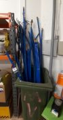 Assortment of drain rods, to bin