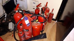 10 x Various fire extinguishers