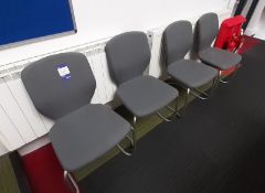 4 upholstered cantilever Meeting Chairs