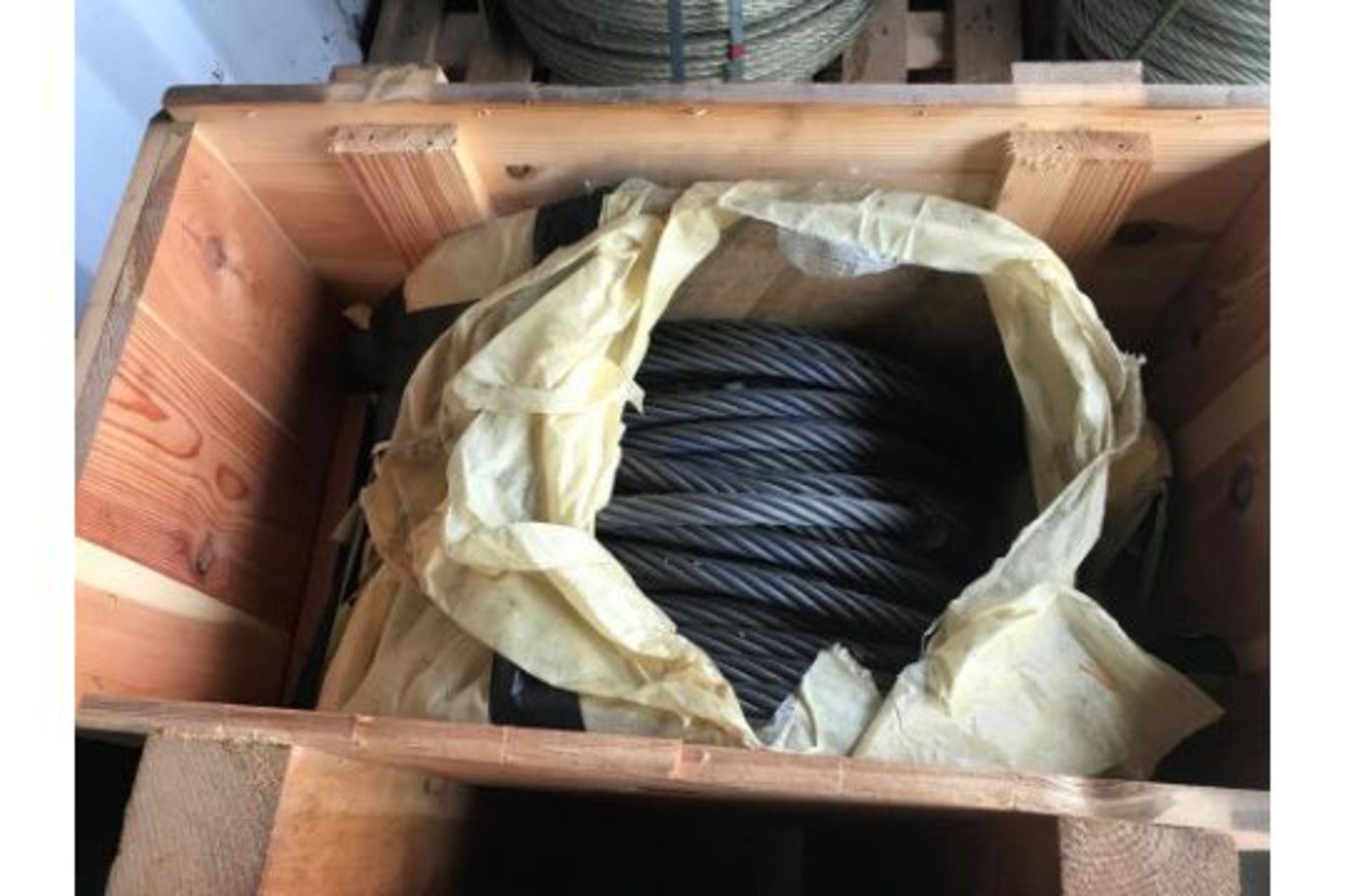 19mm Unused Wire Rope 50m Long Rope Dia