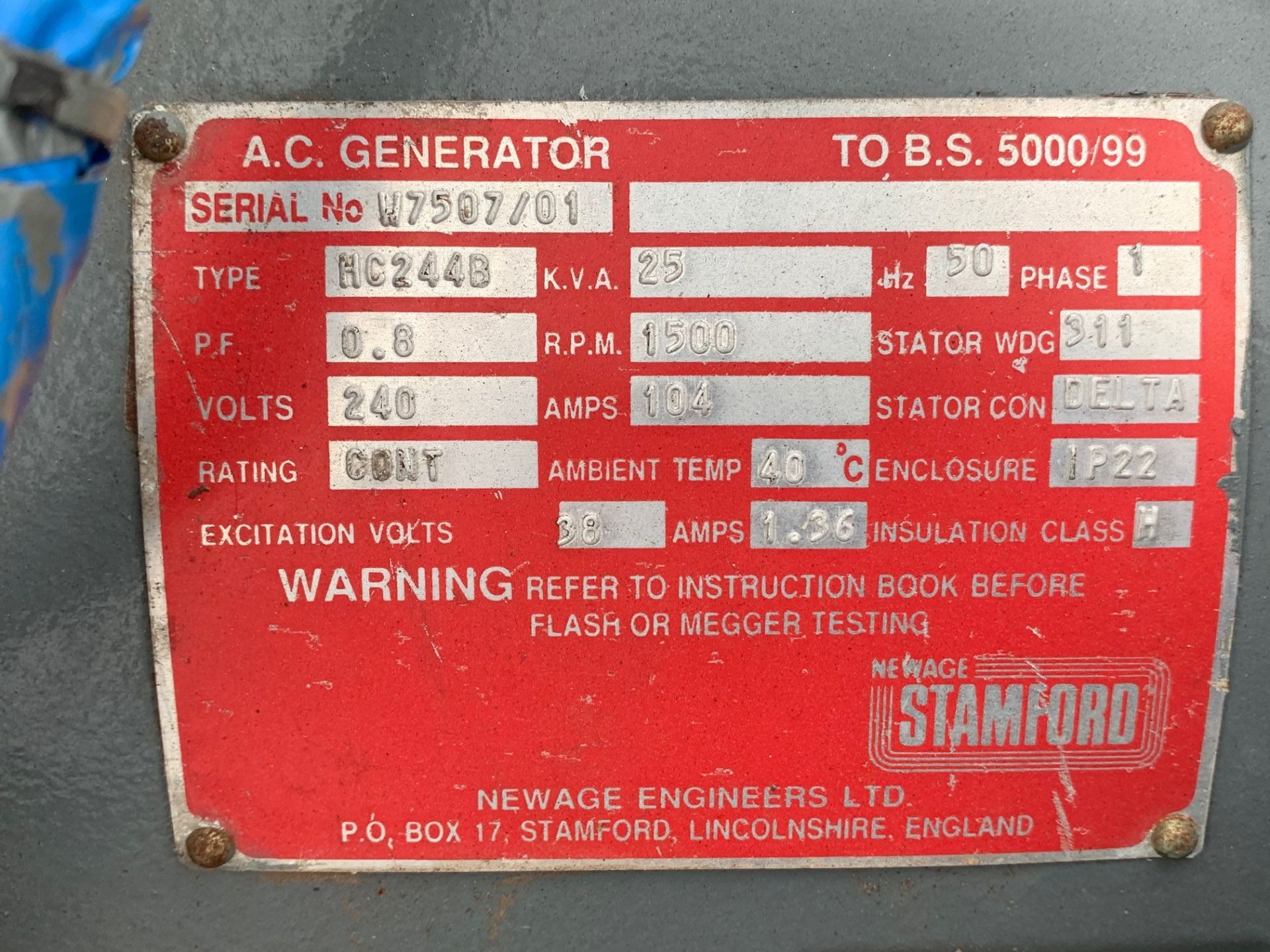 27Kva Generator Perkins Ex Standby - Image 4 of 6