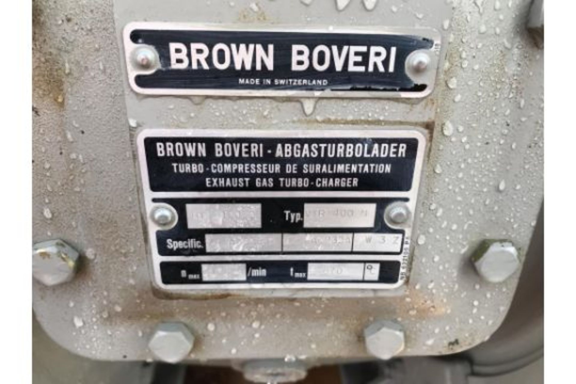 BROWN BOVERI VTR400 Turbo Unused - Image 2 of 2