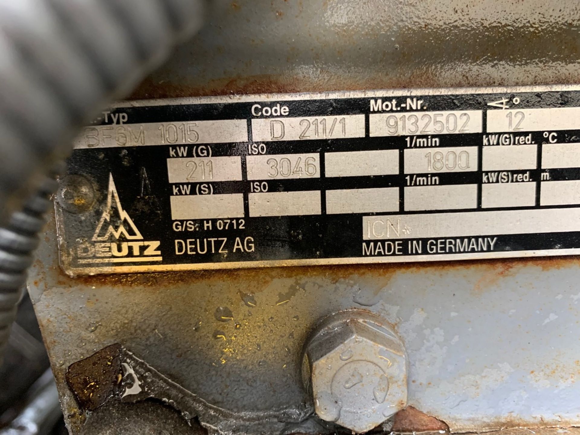 250kva at 1800rpm Generator Deutz BF6M1015 Ex Standby - Image 5 of 9