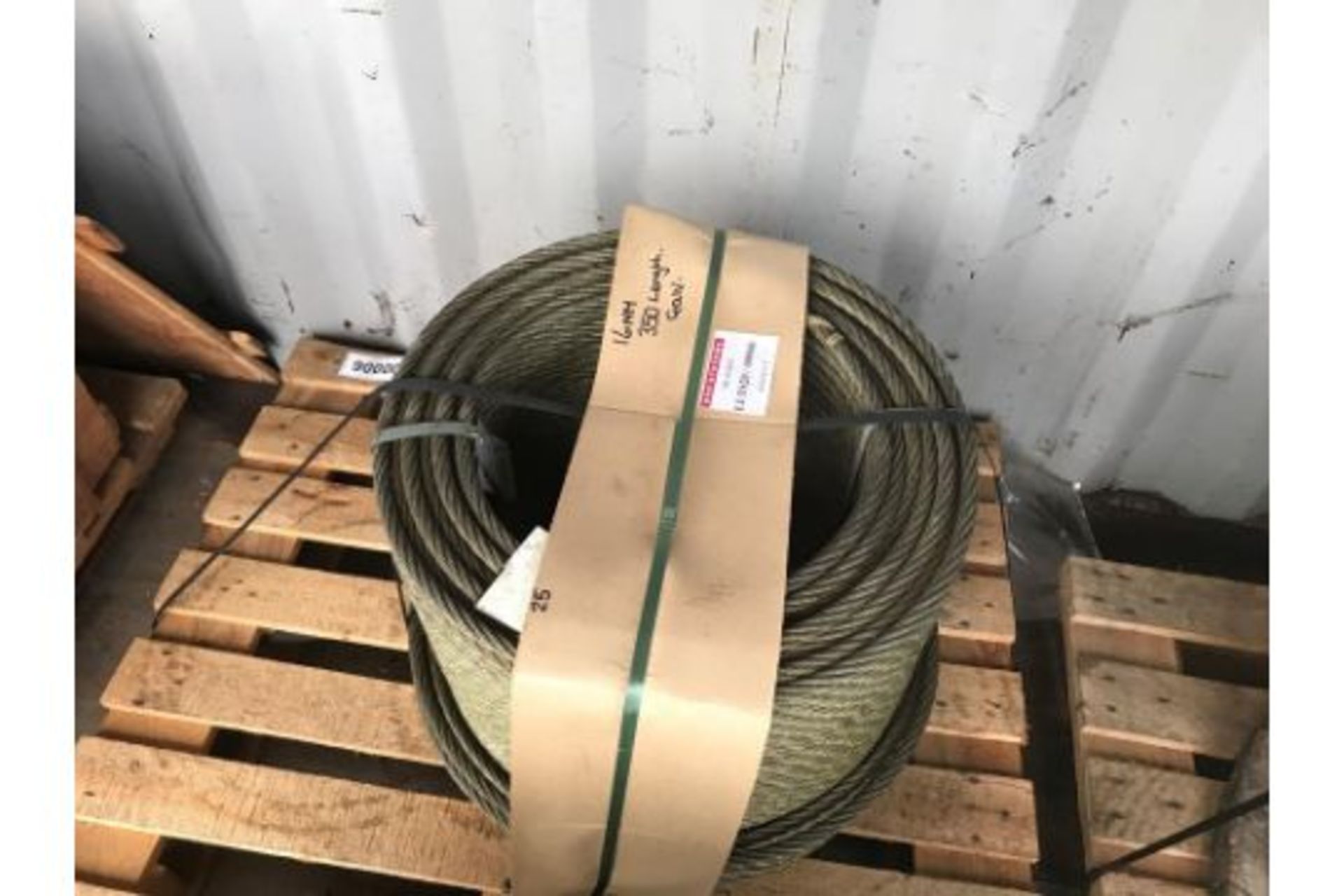 16mm Unused Wire Rope 350M long Rope Dia