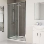 New & Boxed 1200mm - Elements Sliding Shower Door. RRP £299.99. 4mm Safety Glass Fully waterproof