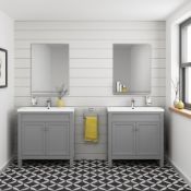 800mm Melbourne Earl Grey Double Door Vanity Unit - Floor Standing RRP £574.99. COMES COMPLETE