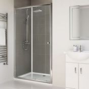 New & Boxed 1200mm - Elements Sliding Shower Door. RRP £299.99. 4mm Safety Glass Fully waterproof